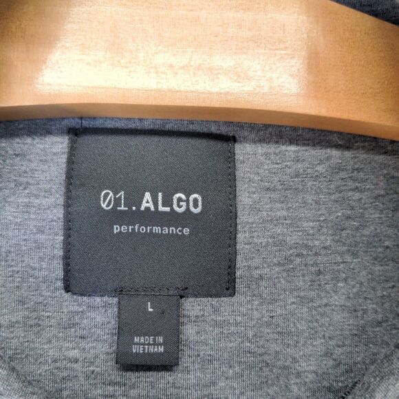 01.Algo Performance Fleece Jacket Mens Size L Black Zipped Pockets Logo - Picture 11 of 12